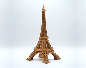 3D-geprinte gouden replica Eiffeltoren, hars monument Parijs
