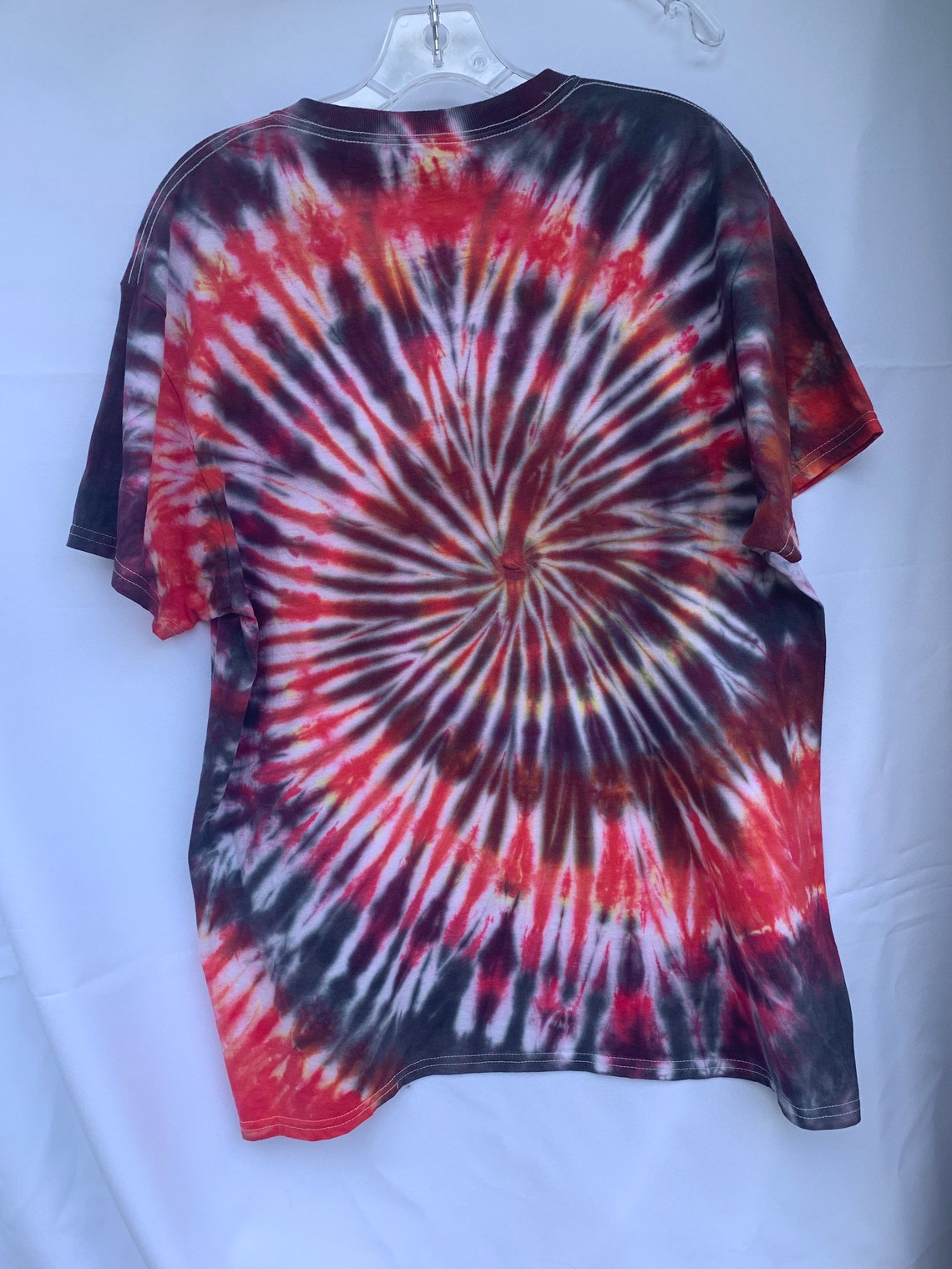 Black & red spiral tie dye Shirt | Etsy