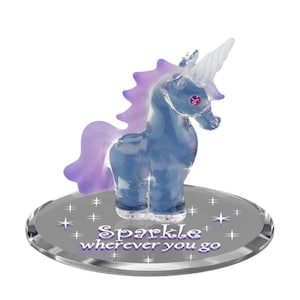 Unicorn Figurine, Handcrafted Glass Figurine, Fairytale Unicorn Gift, Christmas Gift, Home Decor, Girls Room Decor