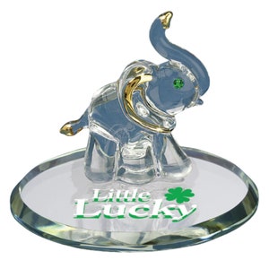 Glass Elephant Figurine, Elephant Home Decor, Mother&#39;s Day gift, Handmade Decor, Summer Elephant Gift