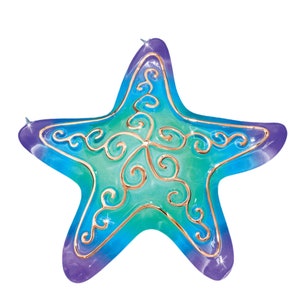 Glass Starfish Figurine | Mini Beach Decor | Coastal Gift Idea