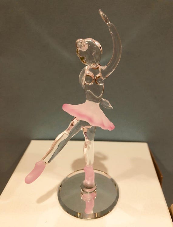 バレリーナの置物 バレエダンサー ガラス製装飾 ダンスギフト 女の子 