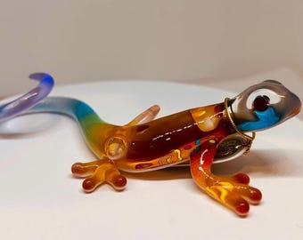ヤモリの置物　ガラス製 ヤモリ コナ ガラスの置物 - Etsy 日本