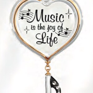 Music Christmas Ornament, Music Joy of Life Ornament Handmade Gift for Music Lovers