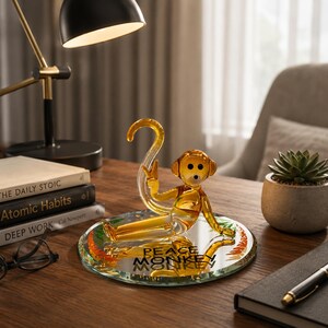 Monkey Figurine Gift | Jungle Collectible Desk Decor for Animal Lovers
