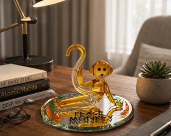 Figura de mono de regalo / Decoración de escritorio coleccionable con temática de la selva para amantes de los animales
