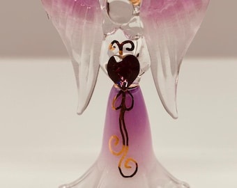Lavender Angelique Angel Figurine | Faith Christian Home Decor Inspirational Religious Gift Collectible