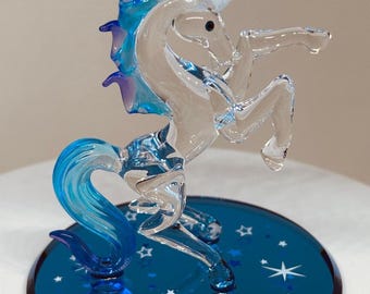 Starlight Unicorn Figurine Gift | Handcrafted Glass Fantasy Decor for Unicorn Lovers