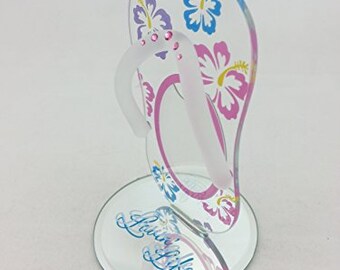 Cape May New Jersey Souvenir Shot Glass - 2 Ounce Square Flip Flop Design | Beach Theme Collectible