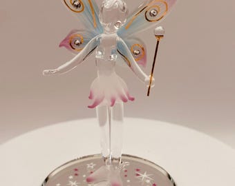 Glasfefigur Ängeldekor Inspirerande Samlarobjekt Fantasy Heminredning Gåva till Henne