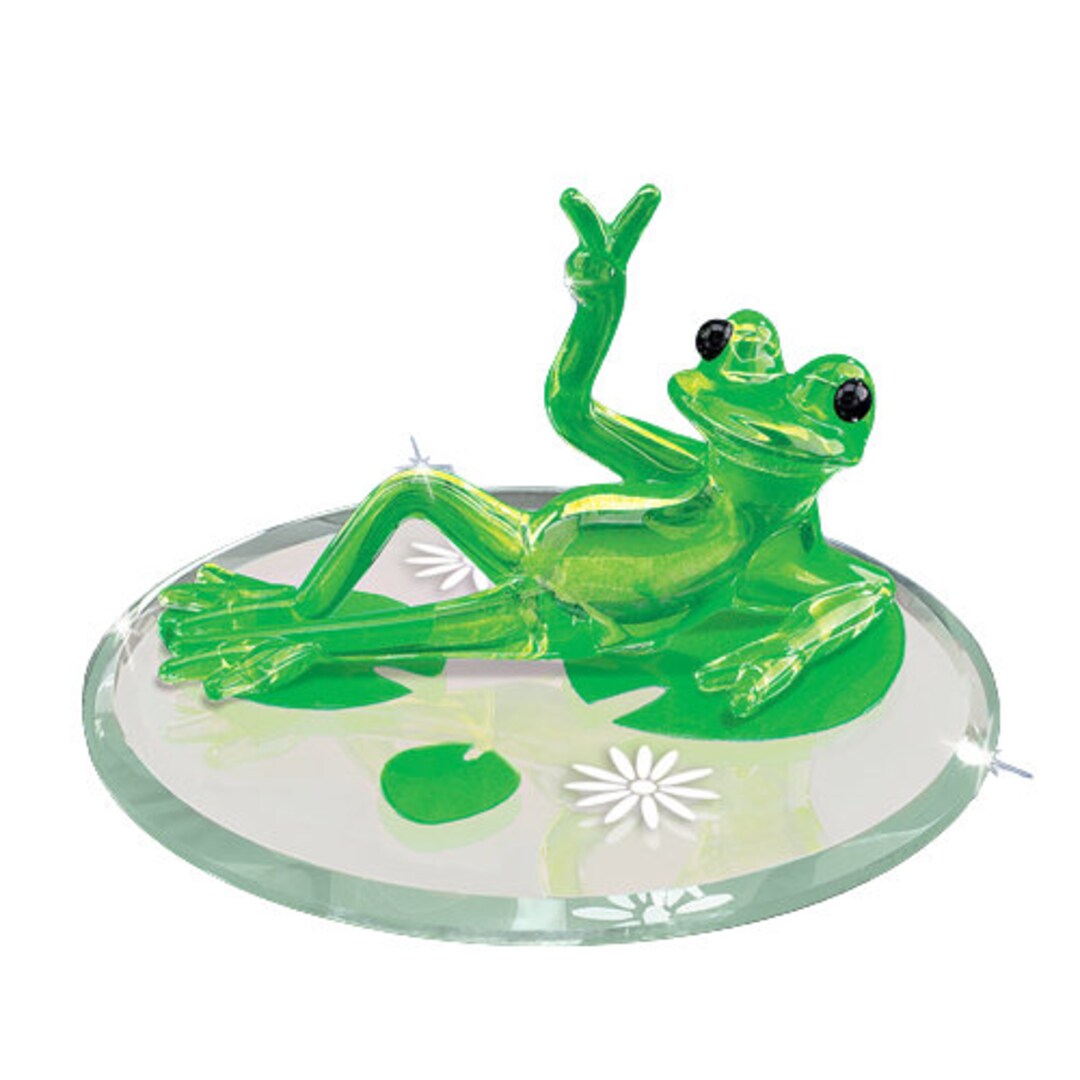 Glass Frog Handcrafted Collectibles Figurine Etsy