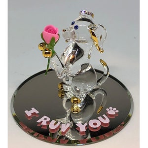 Pet Dog Figurine, Handmade Glass Figurine, Handcrafted Gift for Dog Lovers, Home Decor Gift, Pet&#39;s Birthday