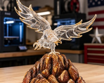 Eagle Figurine American Decor Patriotic Gift Wildlife Statue Freedom Bird Collectible Display
