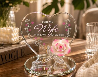 Regalo para la esposa de parte del esposo / Decoración con rosas rosadas / Regalo romántico de aniversario / Regalo de San Valentín
