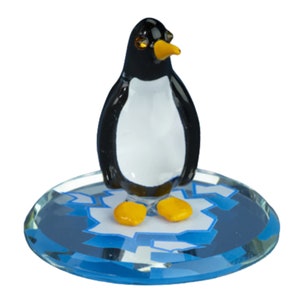 Mini Glass Penguin Figurine | Cute Penguin Gift | Small Glass Animal Decor