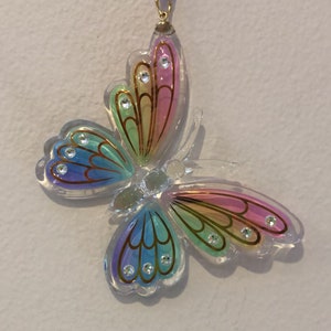 Handcrafted Butterfly Christmas Ornament Handmade Glass Holiday Ornament
