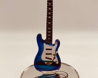 Electric Guitar Figurine Music Lover Gift Rock Band Decor Collectible Display
