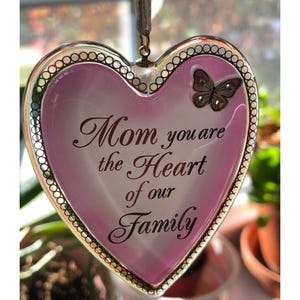 Mother&#39;s day Ornament Gift, Keepsake Heart Decoration, Thank you Mom