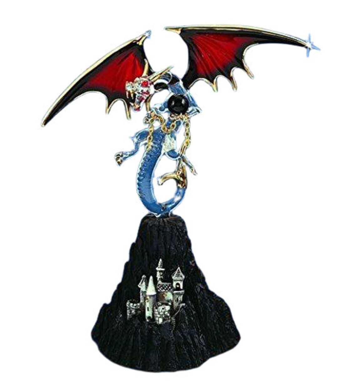Glass Baron Black Magic Dragon Figurine Etsy