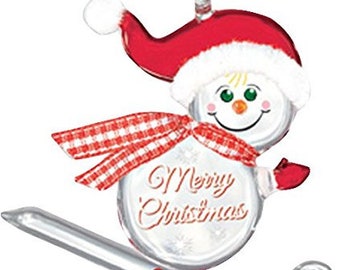 Glass Baron ~ "Merry Christmas Snowman Ornament