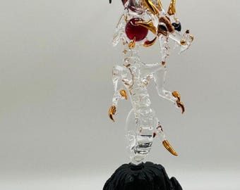 Glass Dragon Figurine | Handcrafted Fantasy Decor Collectible | Collector Gift