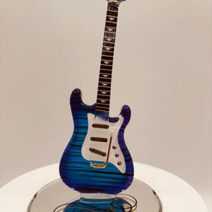 Vintage Purple Haze Glasfigur Gitarre | Musik Sammlerstück | Wohnkultur Geschenk