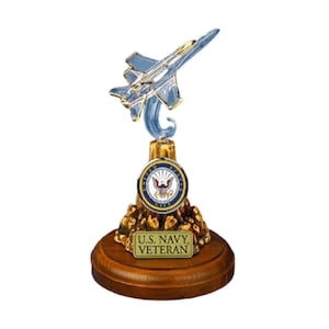 U.S. Navy F-18 Jet | Glass Navy Veteran Gift | Military Keepsake for Sailors