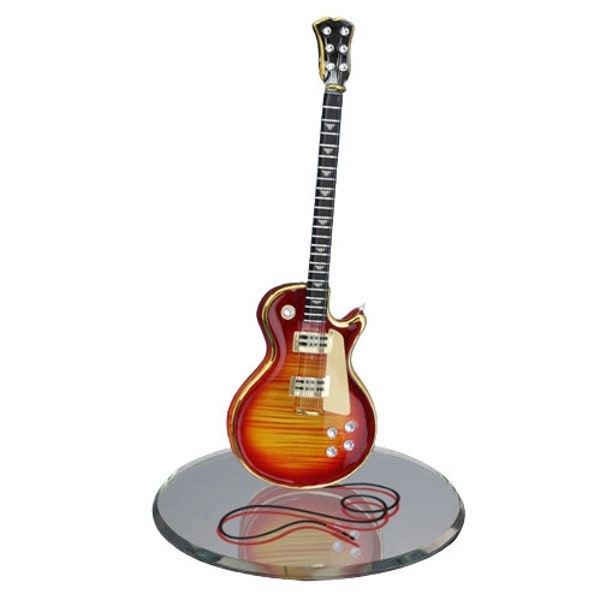 Music Lover Gift, Classic Guitar, Cherry Burst Guitar Figurine, Christmas Gift, Gift for Music Lover, Home Decor