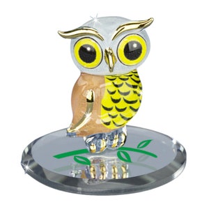 Handcrafted Glass Owl Figurine, Owl Statue, Owl Gift, Home Decor, Bird Figurine, Mother&#39;s day Gift, Gift for Owl Lovers