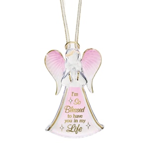 Glas Engel Ornament Handgefertigte Engel Figur Weihnachten Dekor Geschenk