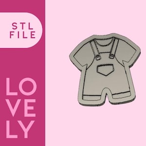 Dungaree Overalls Miss Rachel Denim with T-shirt Tee Cookie Stamp Fondant Embosser One First Birthday