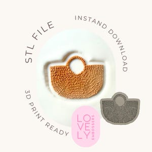 Emboutisseur de fondant pour sac de plage en osier naturel Fichier STL