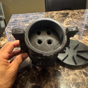 3D Printed Aztec Stone Engine Skull Planter 6x4x7