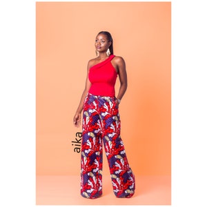 Ankara pants, Ankara trousers, Ankara Palazzo pants, African print pants,  Ankara clothing,  Summer pants.