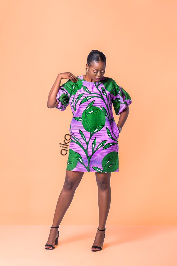 ankara shift dress