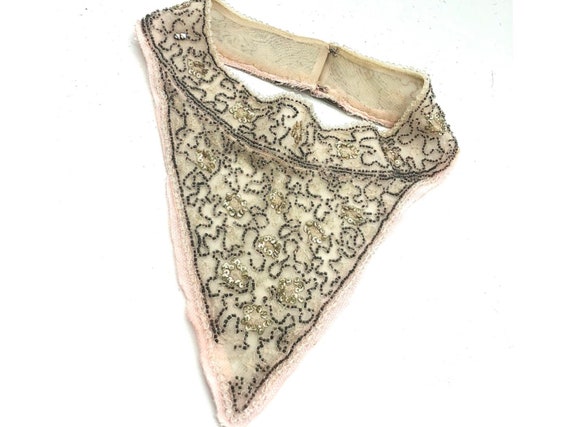 Antique Victorian / Edwardian Micro Beaded Bib Nec