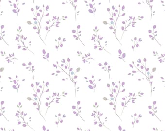 Dollhouse Wallpaper, escala 1:12, Lavanda, Floral, Lavanda y Blanco, Púrpura y Blanco Imprimible, Miniatura, Papel Scrapbook,