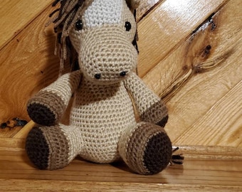Horse - Horse stuffed animal - Custom horse - Crocheted horse - Crocheted horse toy - Child gift - Handmade stuffed animals -memorial horse