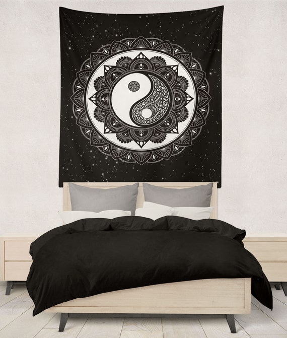Tapestry Wall Hanging Mandala Tapestry Yin Yang Tapestry Wall Tapestry Wall Tapestries Mandala Wall Art Dorm Decor Wall Decor Boho