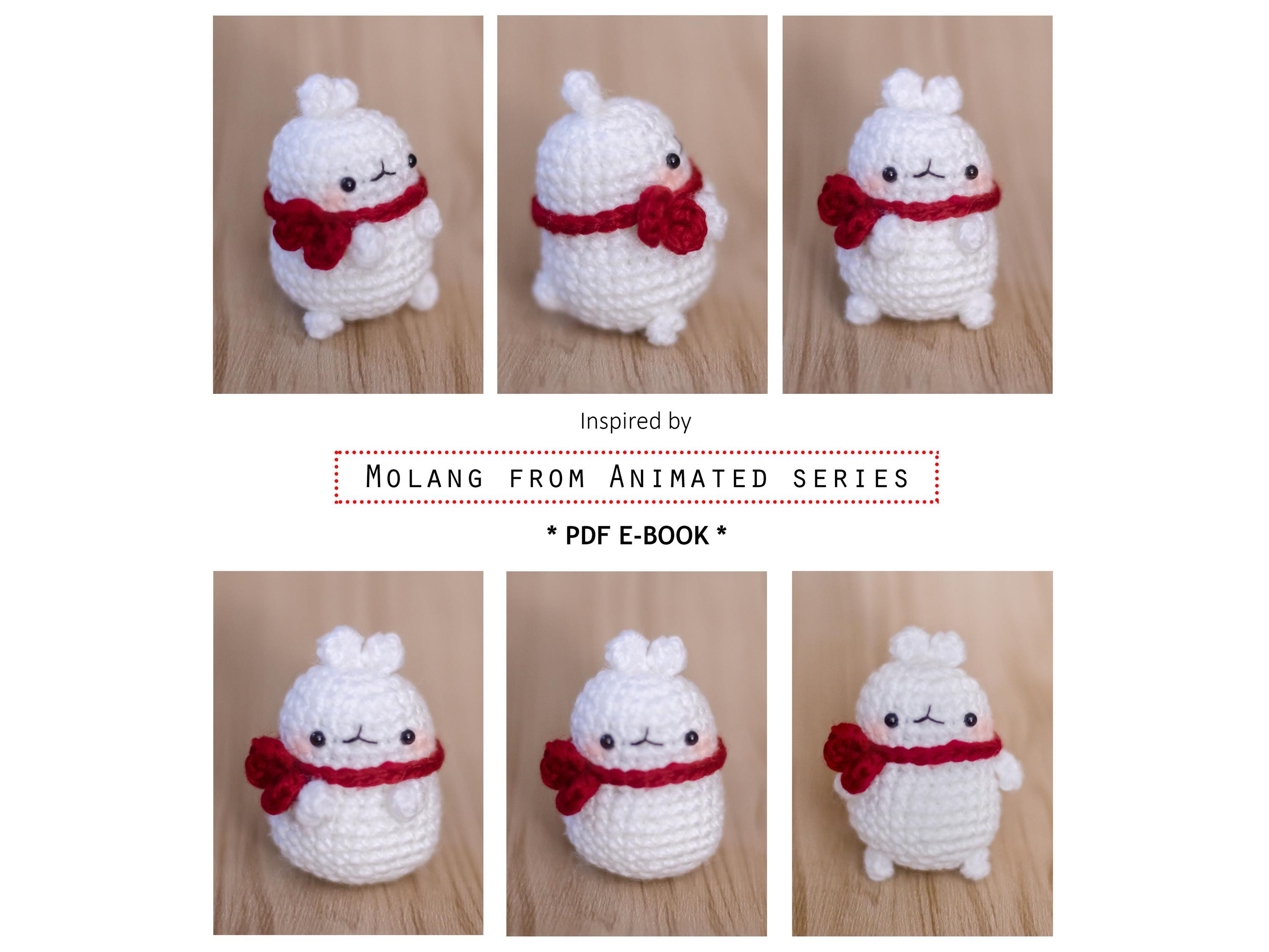 Molang Pattern from the Animated series - Glass Hands amigurumi crochet pattern - Bunny Rabbit - Toy, Gift, Keychain, Art.