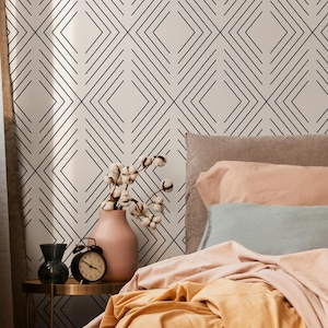 Geometric Black White Wallpaper - C734