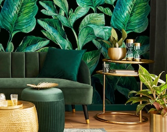 Floral Leaf Peel and Stick Wallpaper - Tropical Wall Mural