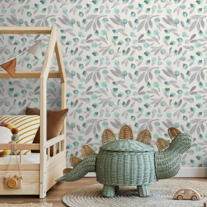 Tapete zum Abziehen und Aufkleben Abnehmbare Tapete Wohnkultur Wandkunst Wanddekor Raumdekor / Boho Blumentapete - A321