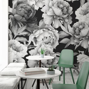 Temporary Wallpaper Black and White Self-adhesive Removable Wallpaper ...
