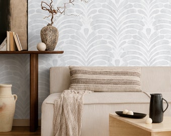 Abstract Watercolor Wallpaper on White - Peel and Stick - AWPS