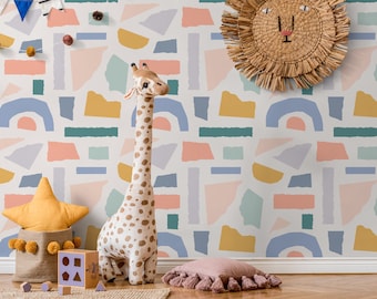 Abstract Shapes Peel and Stick Wallpaper – Removable Wall Decor