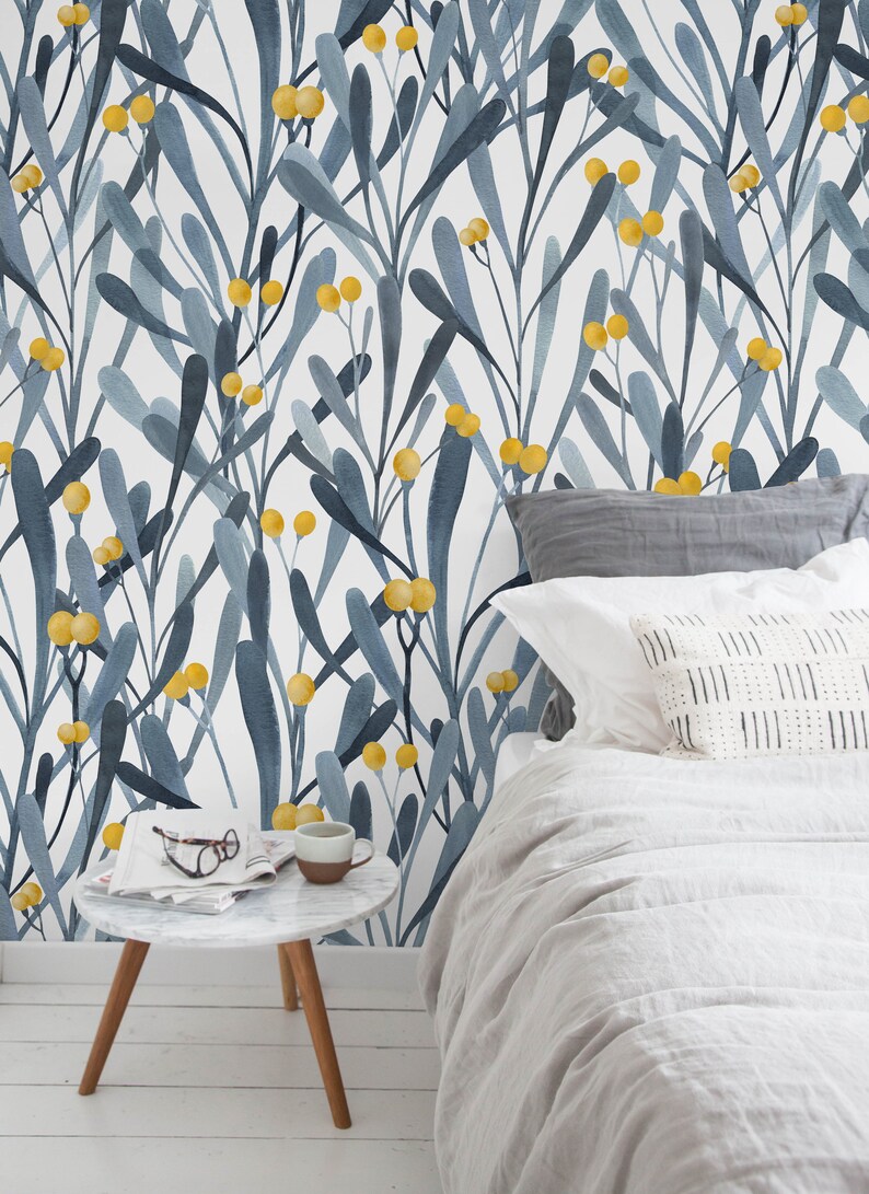 Watercolor Wallpaper Removable Wallpaper Watercolor Print Etsy