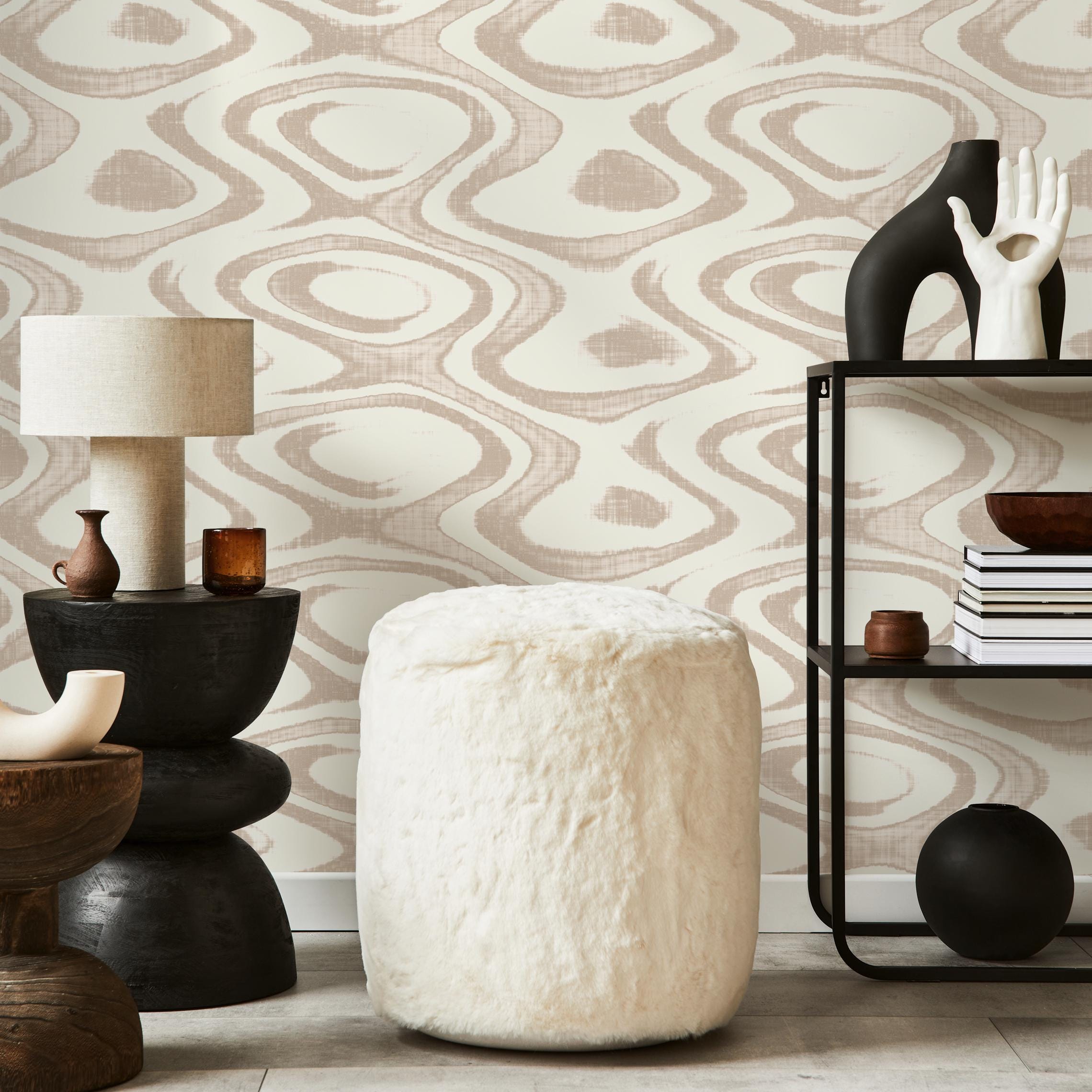 Abstract Wave Peel and Stick Wallpaper - Removable Home Decor - Etsy