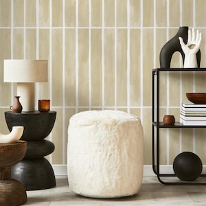 Yellow Modern Striped Wallpaper / Peel and Stick Wallpaper Removable Wallpaper Home Decor Wall Art Wall Decor Room Decor - D324