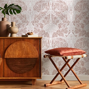 Light Pink Vintage Victorian Wallpaper / Peel and Stick Wallpaper Removable Wallpaper Home Decor Wall Art Wall Decor Room Decor - D267